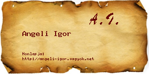 Angeli Igor névjegykártya